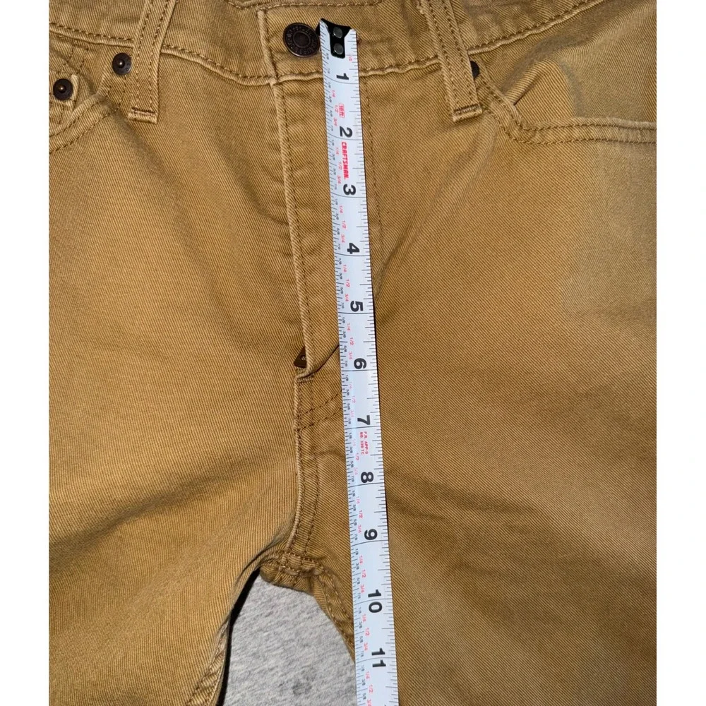 Levi 513 Mens Slim Straight Jeans Pants Khaki Tan Size 30x30 Workwear Streetwear